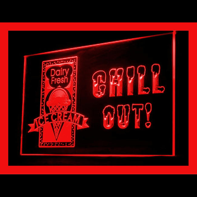 110196B Chill Out Fresh Ice Cream cafe Cherry Raspberry Cones Display LE... - $21.99
