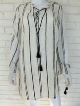 Anthropologie Greylin Dress Long Sleeve Lined Ivory And Black Size Small... - $50.31