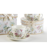 Delton Products Pale Rose 3.6 inches Porcelain Cup/Saucer in Gift Box, 8... - £15.98 GBP