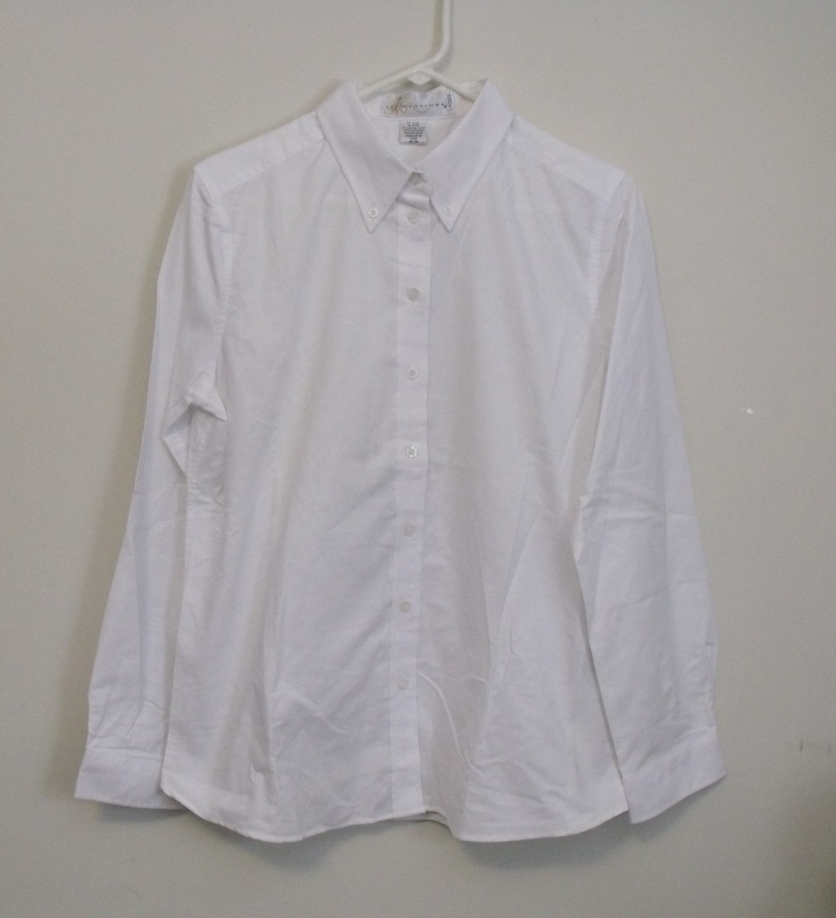Primary image for Womens I L Migliore NWT White Long Sleeve Blouse Size Medium