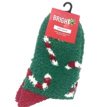 Cozy Green Socks Candy Canes Make the Season Bright Women’s Size 4 - 10 - £4.61 GBP