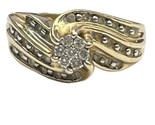 .50 Unisex Cluster ring 10kt Yellow Gold 408011 - £234.58 GBP