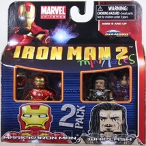 Iron Man 2 Minimates Action Figure 2-Pack - Mark IV Iron Man &amp; Whiplash Brand NE - £27.35 GBP
