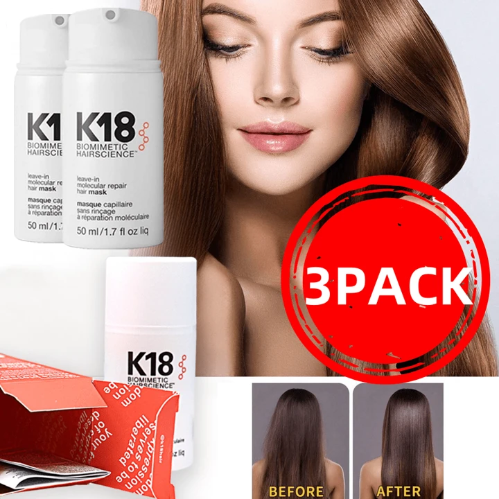 3Pack K18 Hair Mask,50ml K18 Leave In Hairscience Molecular Repair Hair Mask - $35.00