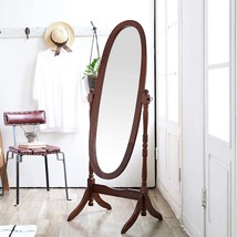 The Livinia Ashely Wooden Cheval Floor Free Standing Mirror, 60.2&quot; Rotating - £103.88 GBP
