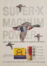 1956 Print Ad Western Super-X Shotgun Shells Ducks in Flight  - £16.05 GBP