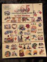 365 Designs By Sam Hawkins Cross Stitch All Through The Year Paperback Book - $9.49