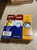 2 Unused Sleeves of 3 MAXFLI NOODLE Long &amp; Soft GOLF BALLS &amp; 1 Sleeve Ca... - £14.94 GBP