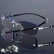 Gafas Lectura Fotocromáticas Corte Diamante Hombre Anteojos Negocios Sin Montura - $17.79+