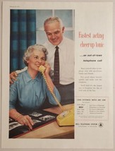 1959 Print Ad Bell Telephone System Older Couple Talk on Phone Picture A... - £13.40 GBP