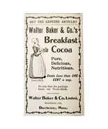 Walter Baker Hot Cocoa 1897 Advertisement Victorian Breakfast Chocolate ... - €8,59 EUR