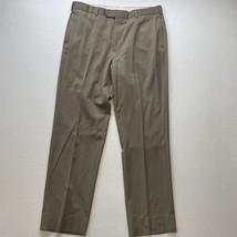 Brooks Brothers 34x32 Khaki 1818 Madison 100% Wool Mens Dress Pants - $39.99