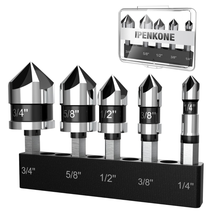 M35 Cobalt Countersink Drill Bit Set for Metal,1/4&#39;&#39; 3/8&#39;&#39; 1/2&#39;&#39; 5/8&#39;&#39; 3/4&#39;&#39; Set - $46.53