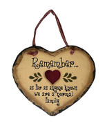 Primitive As Far As Anyone Knows We Are A Normal Family Heart Shape Slat... - $27.02 CAD