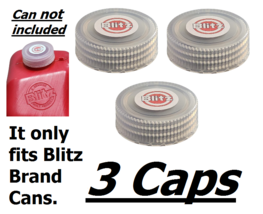 3x BLITZ GAS CAN CAP only fits Blitz Brand Gas Diesel Kerosene Plastic f... - $4.18