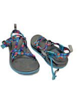 Chaco Womens Strappy Sandals Teal Multicolor Adjustable Size 6 - £14.21 GBP