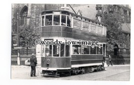 z1358 - Bury Tram - No12 to Warmersley at a Car Stop by Church - photograph - £2.00 GBP