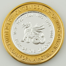 California Chaud, Dix Dollar Gaming Token .999 Fin Argent Pièce de Monnaie - $1,033.90 MXN