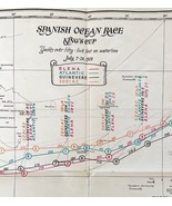 Nautical Map King&#39;s Cup 1928 Elena Race To Spain Large Yacht Course Anti... - €85,59 EUR