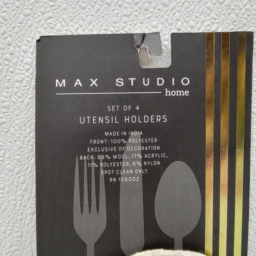 Max Studio Home Set of 4 Utensil Holders Halloween Ghost Jack O Lantern Pumpkin Item image 2