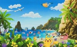 26&quot; X 44&quot; Panel Pokemon Pikachu Creatures Video Game Cotton Fabric Panel D695.47 - $10.08