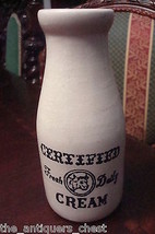 Vintage Milk Bottle Certified Fresh Daily Cream Dairy Cream Bottle RARE - £16.27 GBP