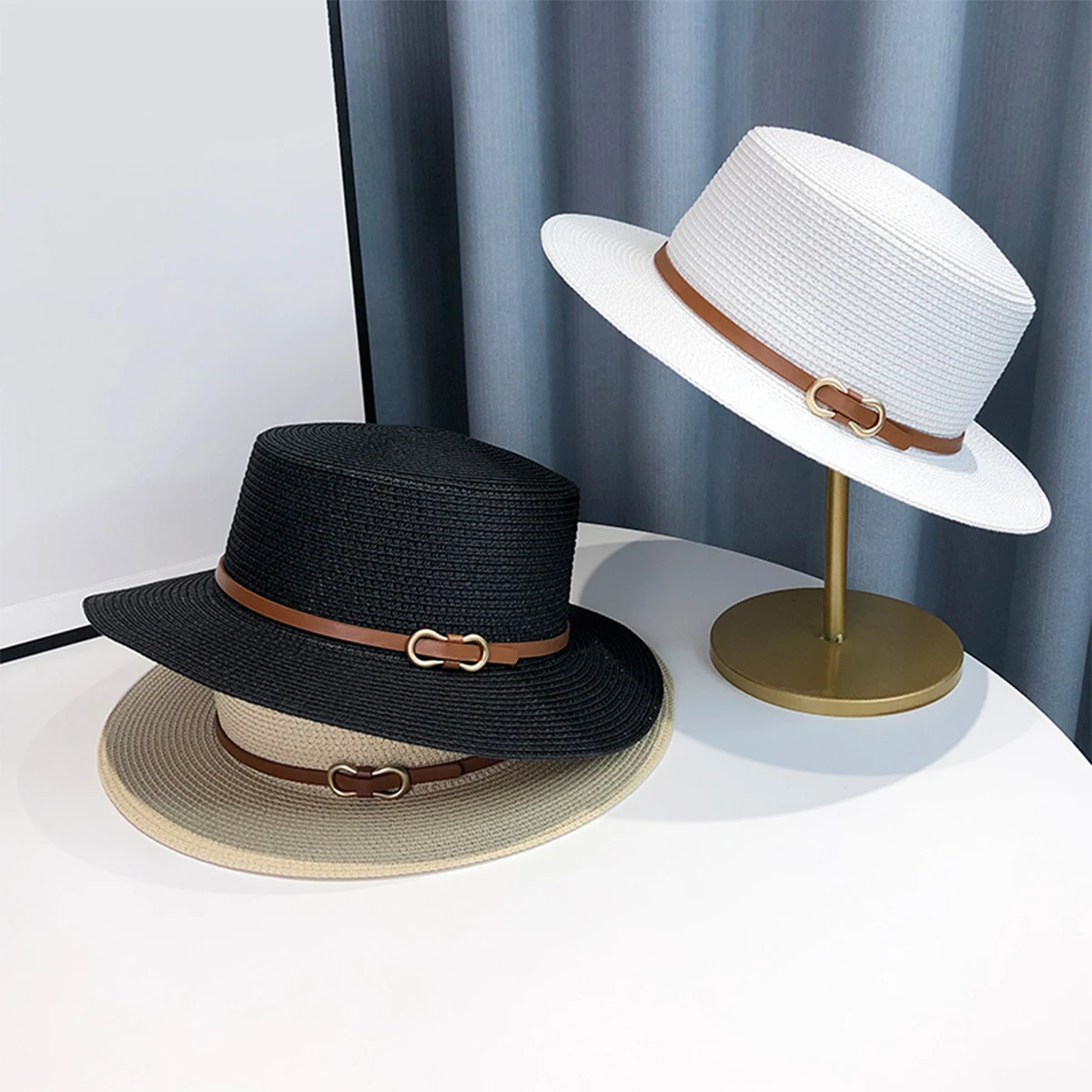 IL KEPS Women&#39;s Straw Hat Girl Straw Bucket Hat Sunscreen Fisherman Hat Outdoor - £12.99 GBP