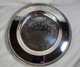 International Silver Co 10&quot; Serving Plate Vintage Victorian Rose Design Good Con - £11.17 GBP