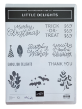 Little Delights Stamp Set Stampin Up Blessings Trick Or Treat Holly Bats - £13.25 GBP