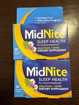 2 Boxes MIDNITE Sleep Health CHERRY Flavor 30 Chewable Tablets EX 12/2024 - $30.00