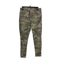 Seven7 Womens Jeans Adult Size 10 Skinny Tummyless Green Camo Stretch Norm Core - £14.39 GBP