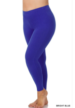 Zenana 1X Better Cotton/Spandex Stretch Full Length Leggings B Blue - $11.87