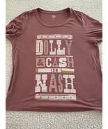 Dolly Parton Johnny Cash Nashville Womans T-shirt XL Country Western Cow... - $146.70 MXN