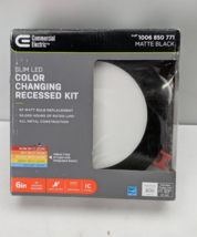 Commercial Electric 6 in. Slim Canless Color Changing Recessed LED Matte... - $13.82