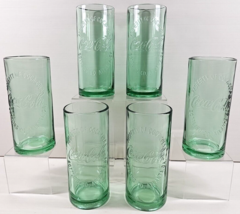 6) Libbey Coca Cola Green Tumbler Set Property Of Bottling Co Atlanta GA... - $78.87