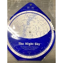The Night Sky 2-Sided Planisphere Star Chart Map 30-40 Degrees N Latitude - $13.85