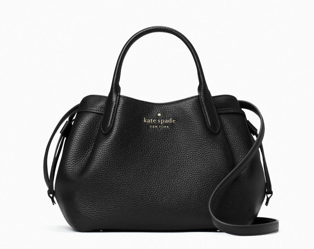 Primary image for New Kate Spade Dumpling Small Satchel Pebble Leather Black / Dust bag included