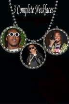 Takeoff Rapper Migos necklaces Take Off  necklace picture keepsake 3 pie... - £10.07 GBP
