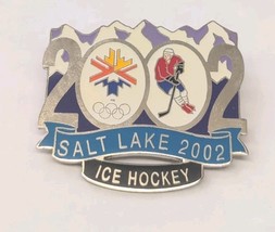 Vintage Olympic Souvenir Pin Salt Lake City  2002 Ice Hockey Event LE /5000 - $10.88