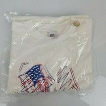 Nfl S Uper Bowl Xxxviii Players Inc Pepsi White T Shirt Usa America Flag Scribble - £22.15 GBP