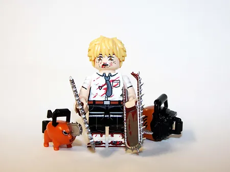 SM Denji Chainsaw Man Horror Anime Bloody V2 Collectible Minifigures  - $7.90