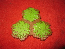 2004 - Heroscape Board Game Piece: Green Grass land 3-way hex tile - $2.00