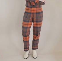 Rita Row Flannel Pants 34 Plaid Checkered Tapered Pockets Ankle Trouser ... - £15.16 GBP
