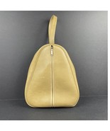 Vintage 1960s Beige Vinyl Triangle Purse Unique Retro Handbag Hippy Bag - $694.53 MXN