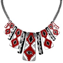 Georgia Bulldogs Aztec Necklace and Earrings - £29.68 GBP