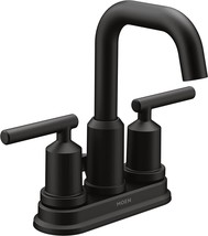 Moen Gibson Matte Black Two-Handle Centerset High Arc Modern Bathroom, 6150Bl - £142.27 GBP