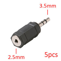 5Pcs 3.5Mm Male Plug To 2.5Mm Female Jack Stereo Audio Adapter Converter - $22.79