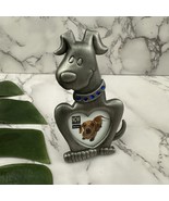 Wilton Vintage Y2k Mini Pewter Dog Picture Frame Silver Blue Rhinestones... - $24.35 CAD