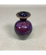 Multicolored Handmade Pottery Art Bud Vase - 4.5”H - $14.84