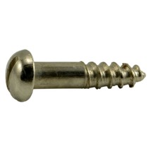 #4 x 1/2&quot; Steel Slotted Round Head Wood Screws (36 pcs.) - £7.78 GBP